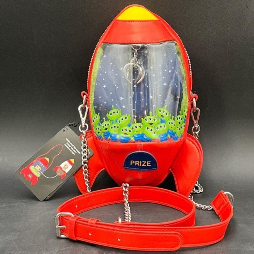 NWT Loungefly Disney Pixar Toy Story Alien Rocket Ship Crossbody Bag – Rare